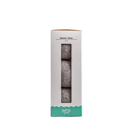 Oatmeal + Honey Wool Dryer Balls (Set of 3) by Buff City Soap Supply, LLC