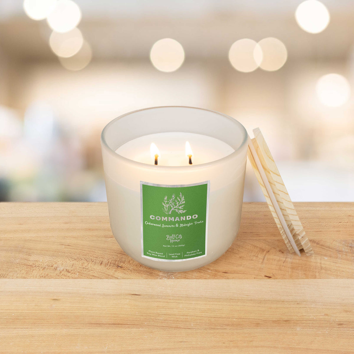 Commando 2-Wick Candle by Buff City Soap Supply, LLC