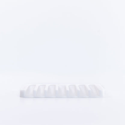 White Silicone Soap Dish laying flat